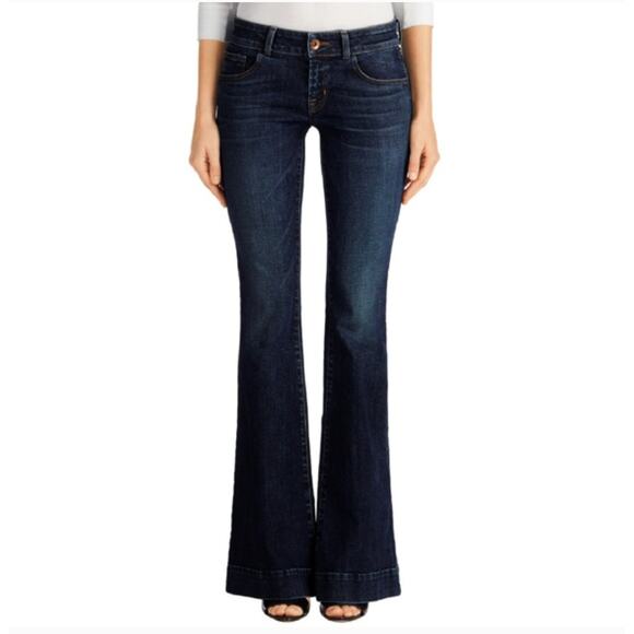 J Brand Flare Bootcut Dark Washed Distressed Hem Womens Size 28 Jeans - Picture 12 of 14